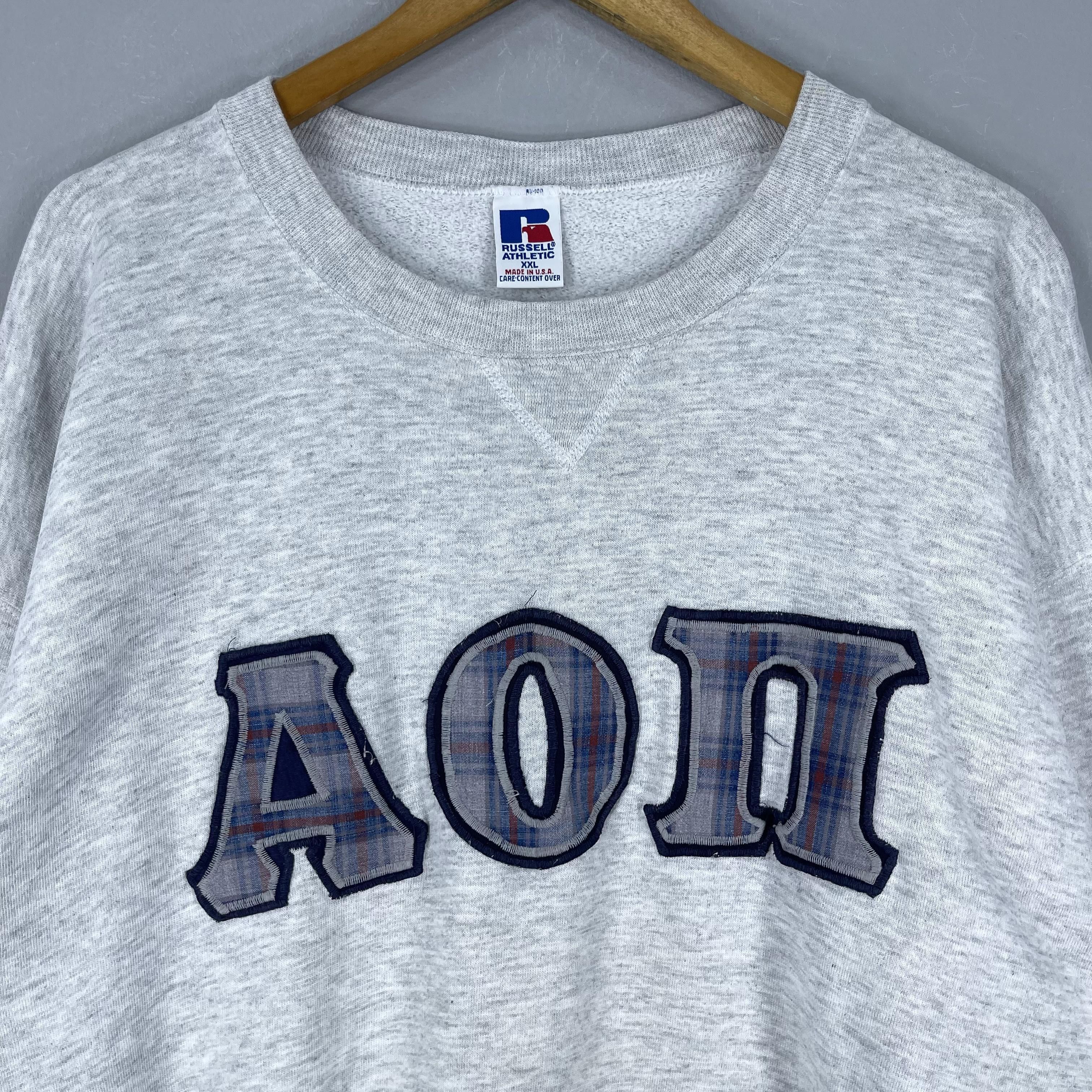 Vintage Vintage 90's AON University Spellout Embroidery Sweatshirt Size US XL / EU 56 / 4 - 2 Thumbnail