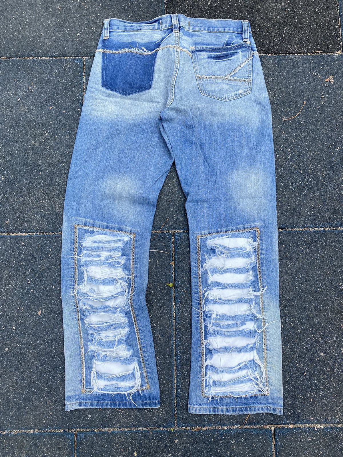 Japanese Brand × Vintage Vintage Avant Garde distressed punk rock grailsale jeans Size US 33 - 5 Thumbnail