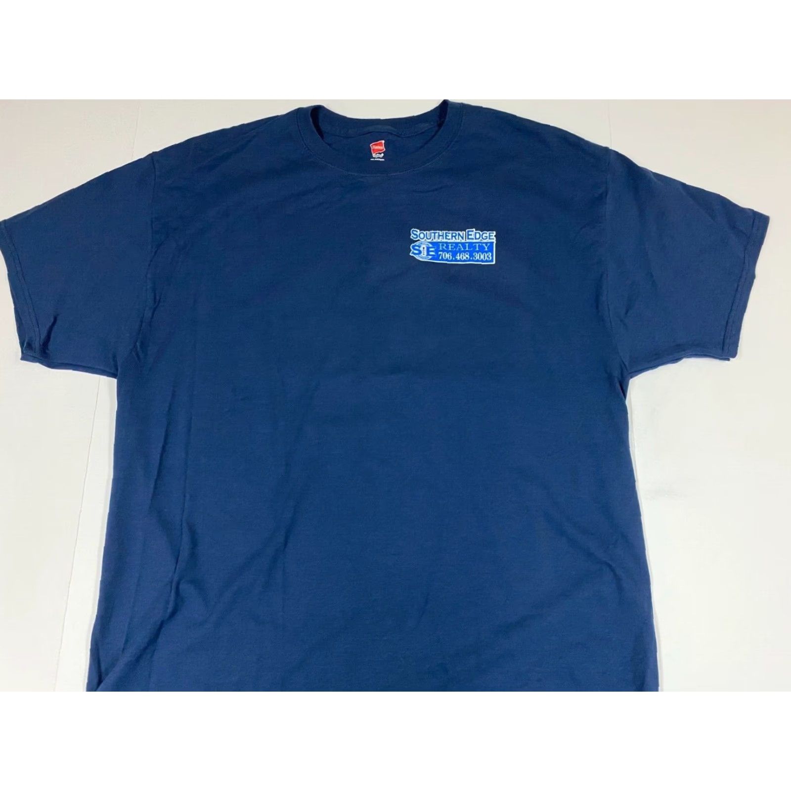 Hanes Hanes Monticello Southern Edge T-Shirt Crew Neck XL Blue Cotton Spandex Logo Short Sleeve Mens Size US XL / EU 56 / 4 - 2 Thumbnail
