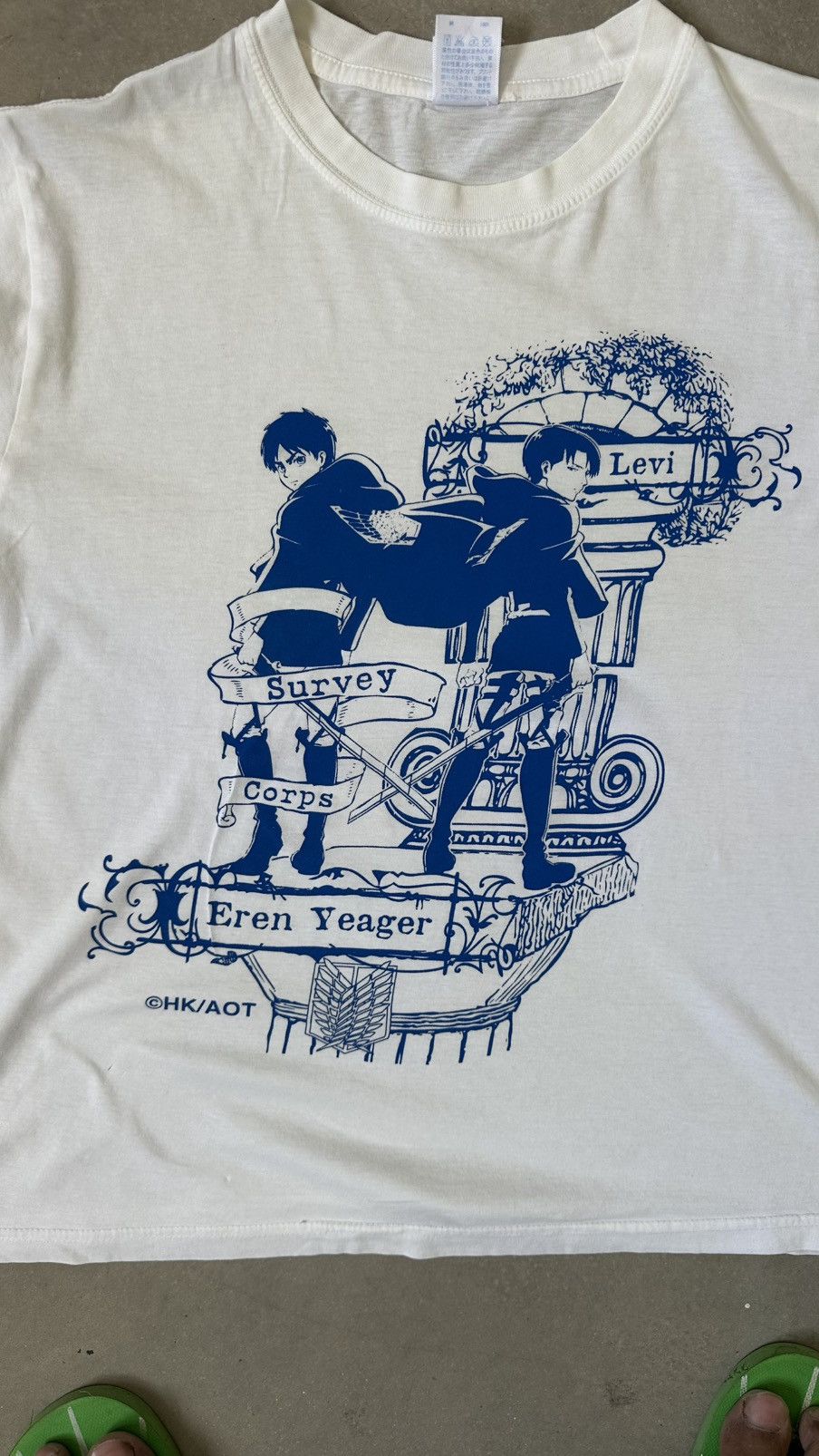 Anime VINTAGE ATTACK ON TITAN LEVI ACKERMAN EREN YAEGER TEE Size US M / EU 48-50 / 2 - 2 Thumbnail