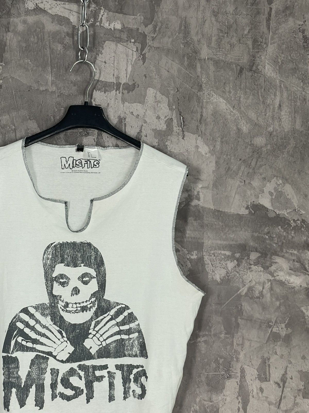 Hysteric Glamour × Vintage Y2k Misfits Big Logo Skull Avant Garde Rock Cute Tank top Size L / US 10 / IT 46 - 4 Thumbnail