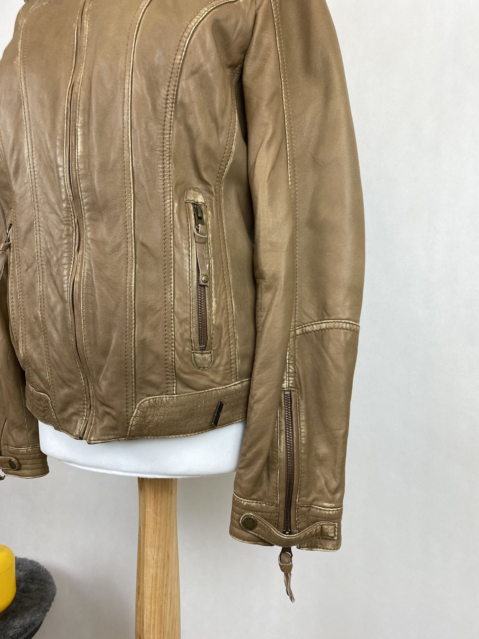 Genuine Leather × Vintage real leather jacket biker moto pepe jeans Size L / US 10 / IT 46 - 6 Thumbnail