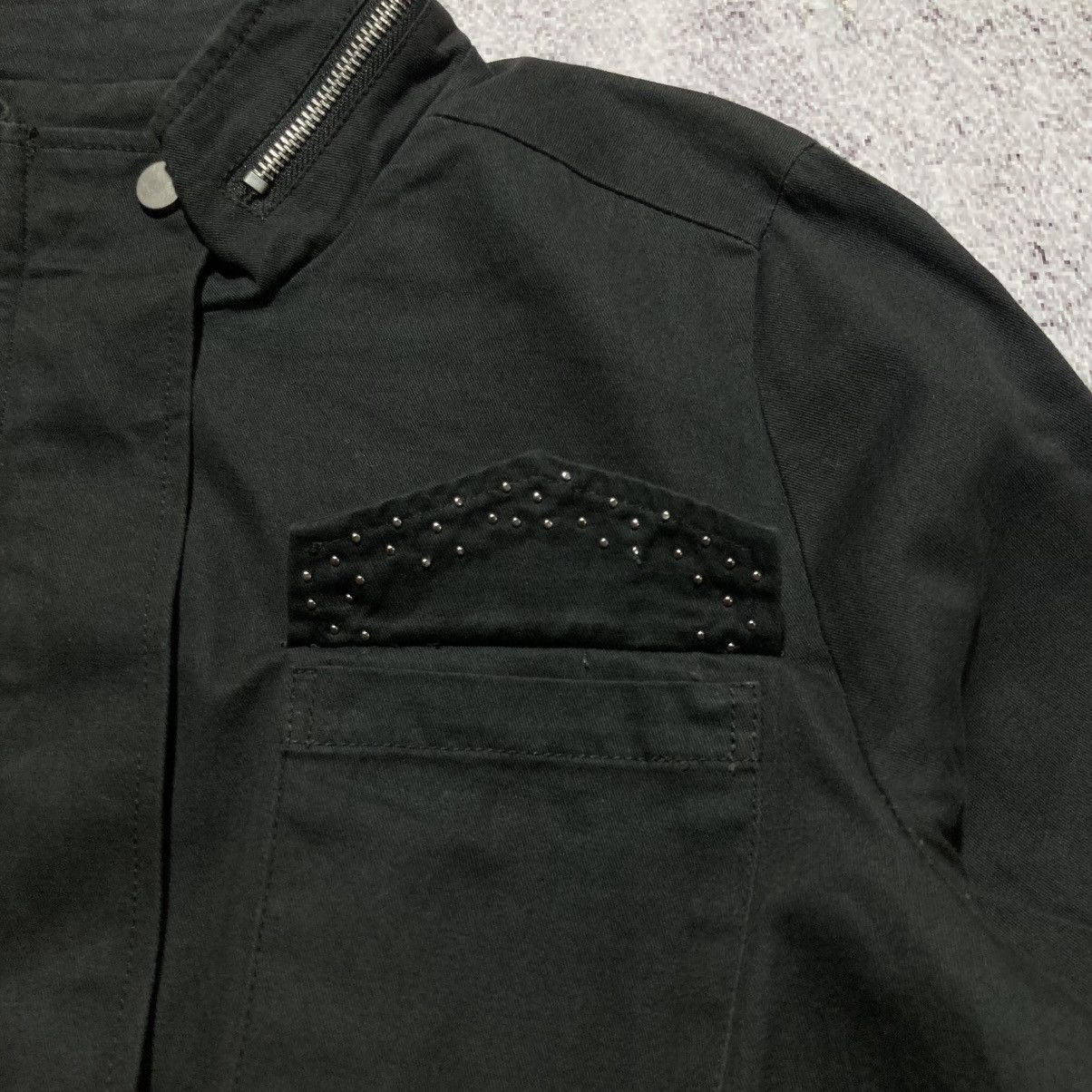 Japanese Brand 2000s Yetts Studded Pocket Jacket Black Lgb Punk Goa Style Size US XL / EU 56 / 4 - 7 Thumbnail
