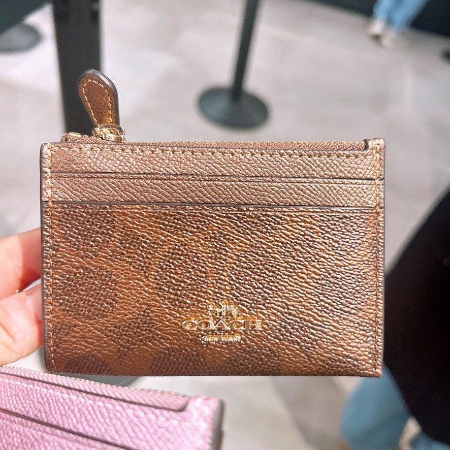 Coach Mini Skinny Id Case In Signature Canvas CCS50 Size ONE SIZE - 2 Thumbnail
