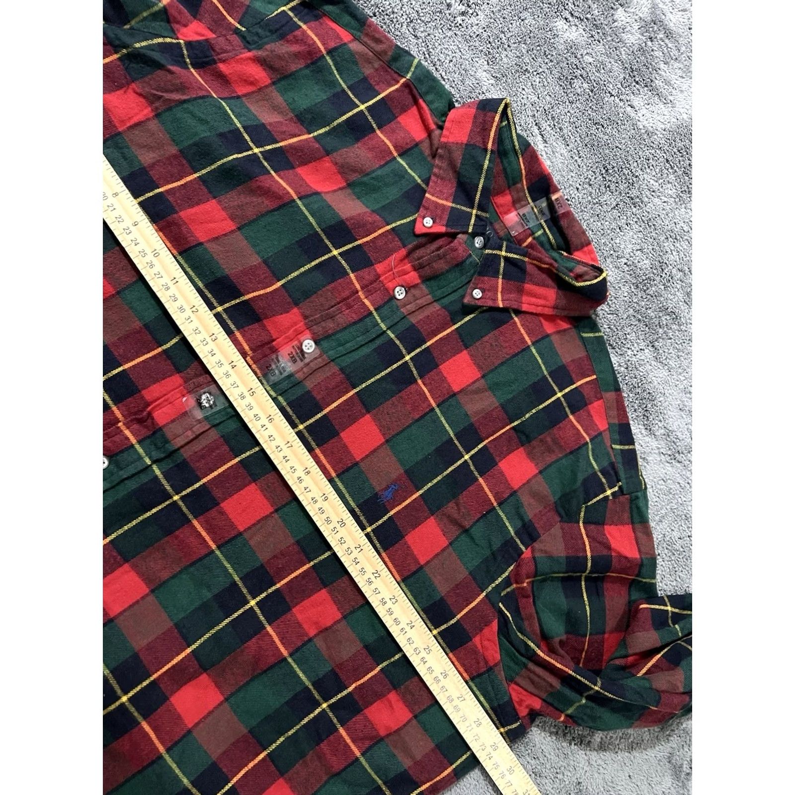 Polo Ralph Lauren Polo Ralph Lauren Flannel Shirt Mens 2XB Red Tartan Plaid Button Down Long Sleeve Size US XXL / EU 58 / 5 - 3 Thumbnail