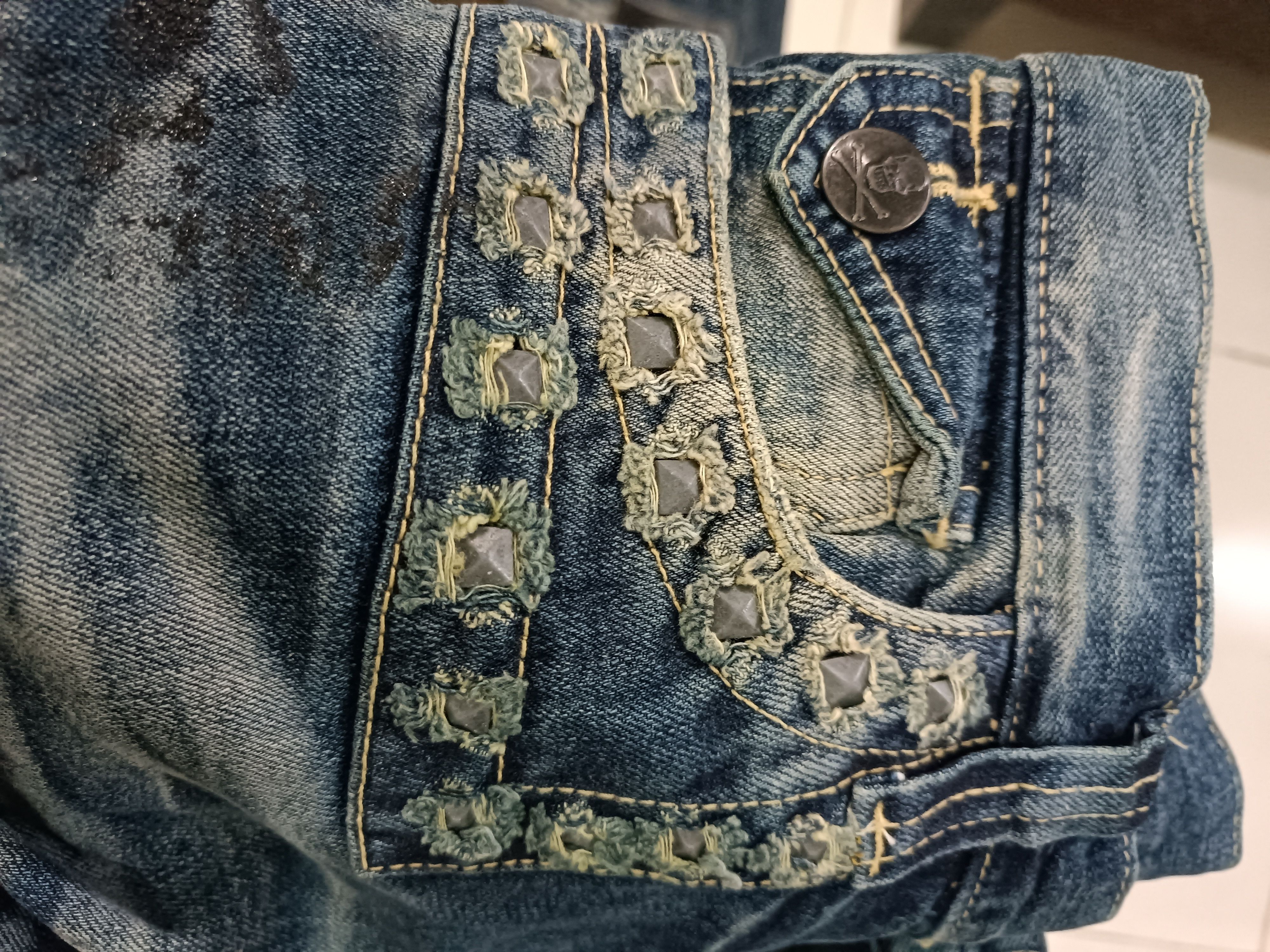 Japanese Brand × Seditionaries × Vintage FLARED💥ARMY OF NO WHISKERS STUD SEDITIONARIES DENIM Size US 32 / EU 48 - 21 Thumbnail