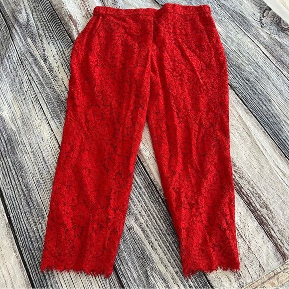 J.Crew J. Crew Red Lace Pull-On Pants | Grailed