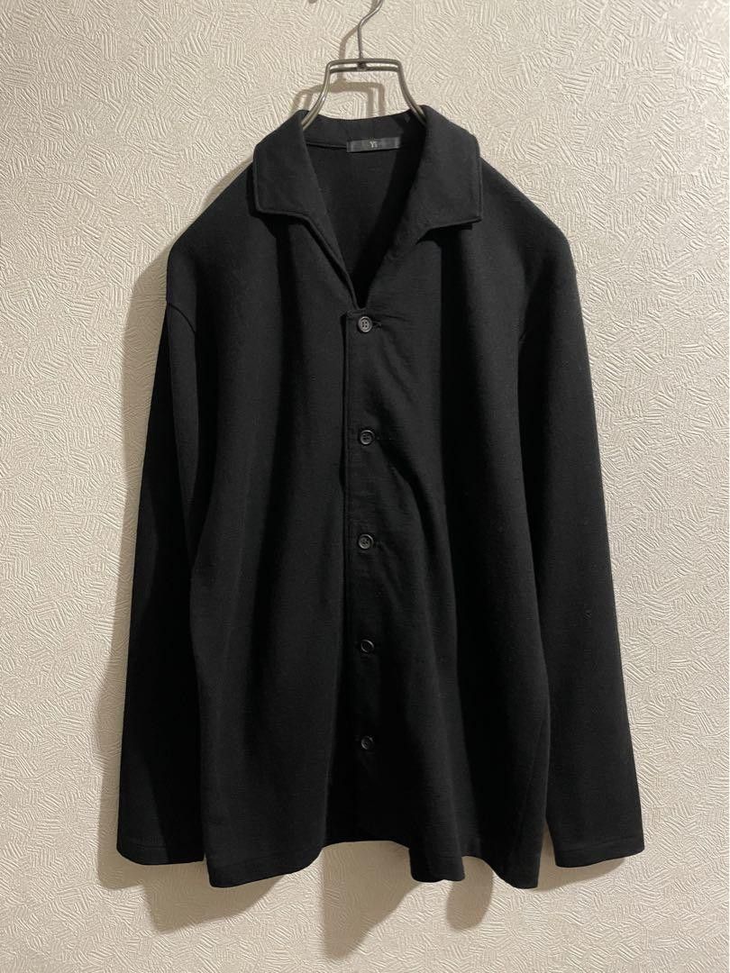 image of Yohji Yamamoto Por Homme Y's Wool Shirt Jacket in Black, Men's (Size Medium)