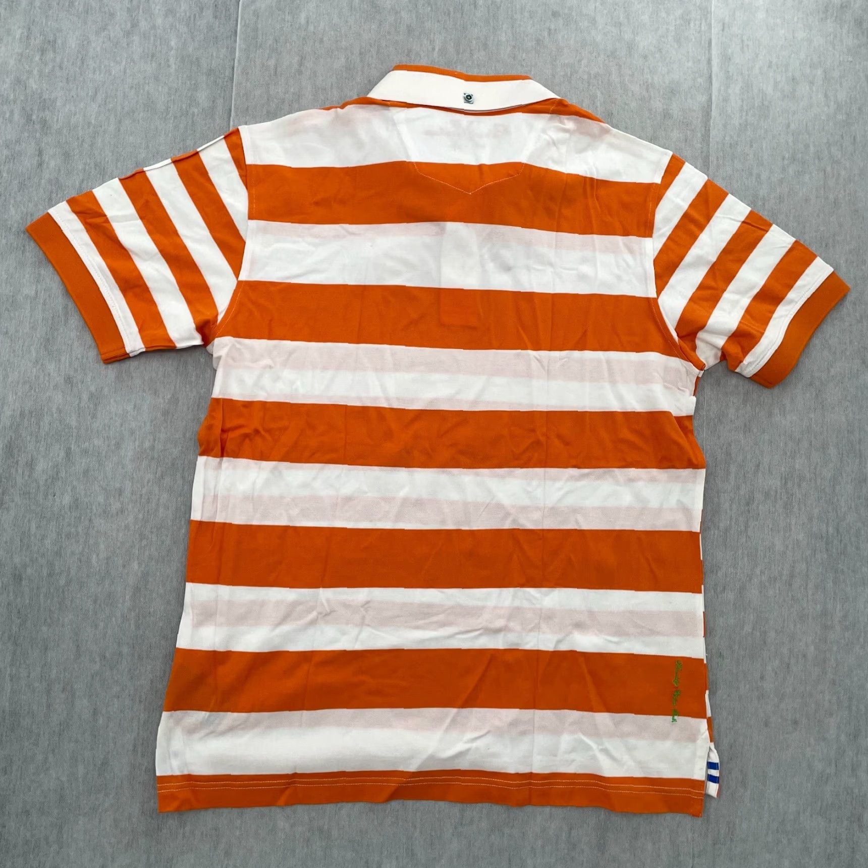 Robert Graham VINTAGE Robert Graham Polo Shirt Mens Large Orange Striped Dragonfly Logo Casual Men's L Size US L / EU 52-54 / 3 - 2 Thumbnail