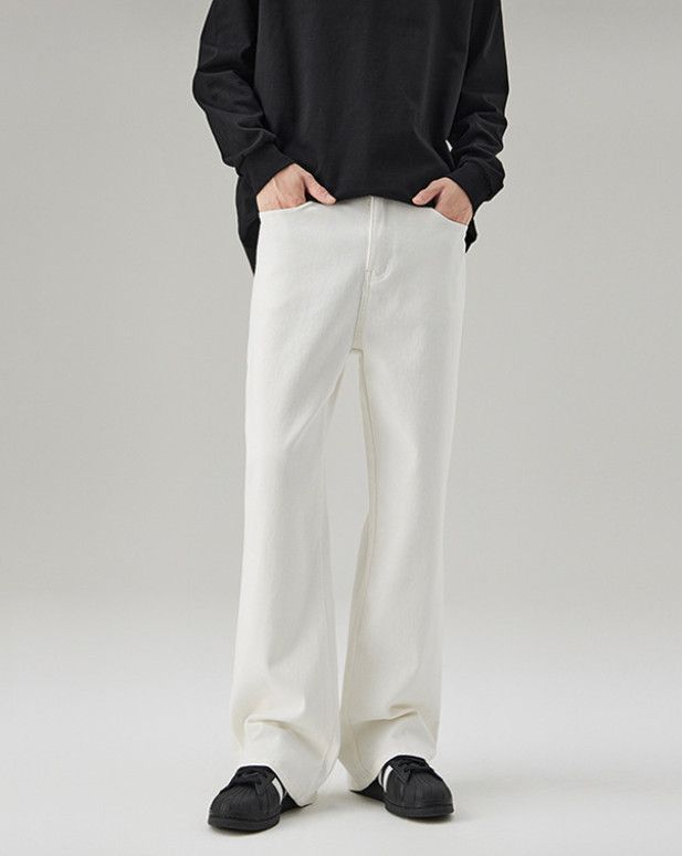 Japanese Brand Men's stretch flared unisex loose-fitting jeans Size US 32 / EU 48 - 1 Thumbnail