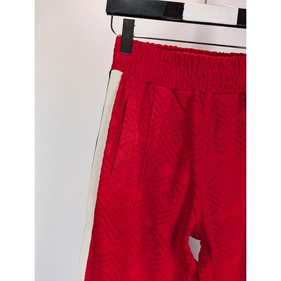 Palm Angels o1rshd1 Terry Track Pant in Red Off White Size US 30 / EU 46 - 7 Thumbnail