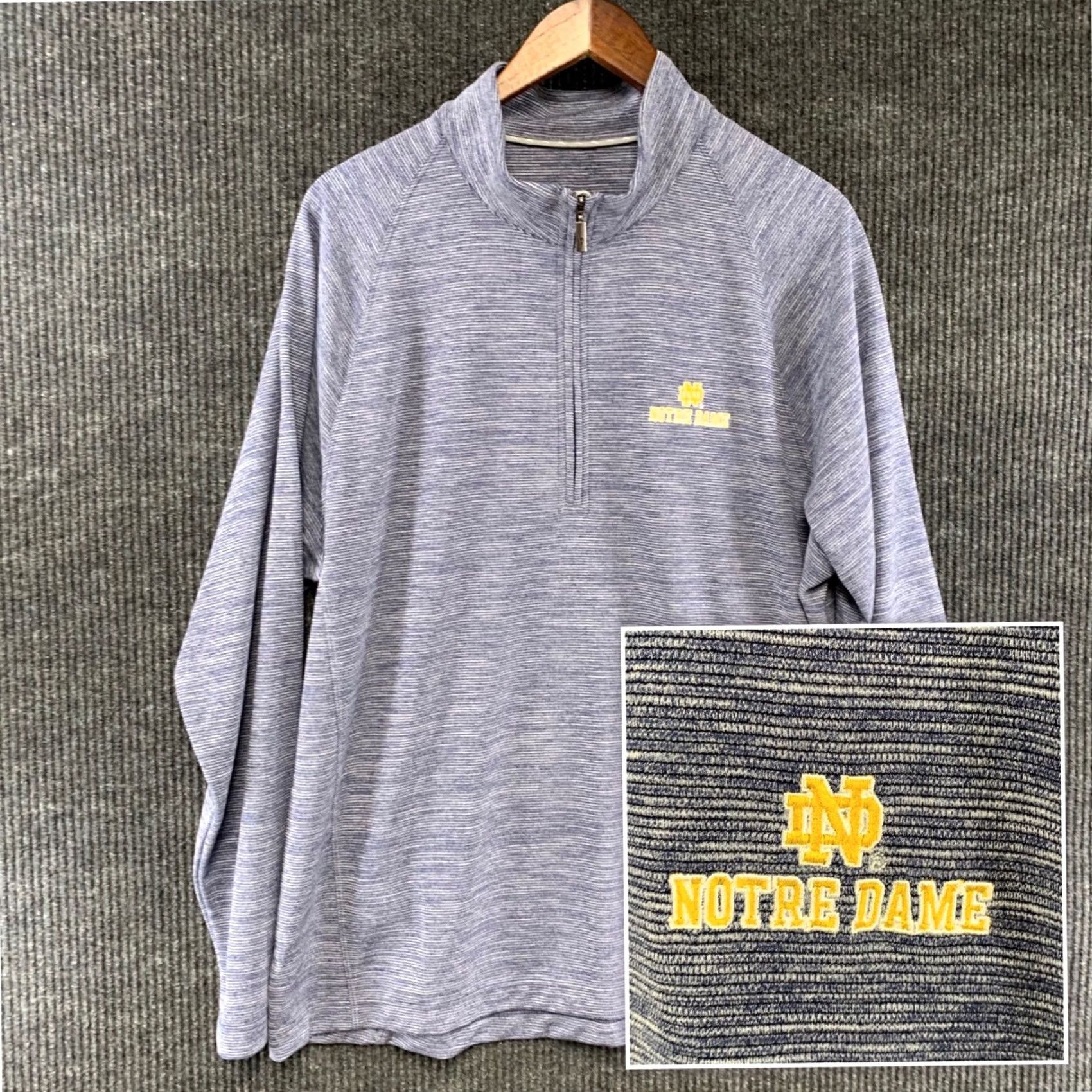 Tommy Bahama Tommy Bahama Pullover Mens L Blue Notre Dame Irish Large IslandZone Zip NWT Size US L / EU 52-54 / 3 - 2 Thumbnail