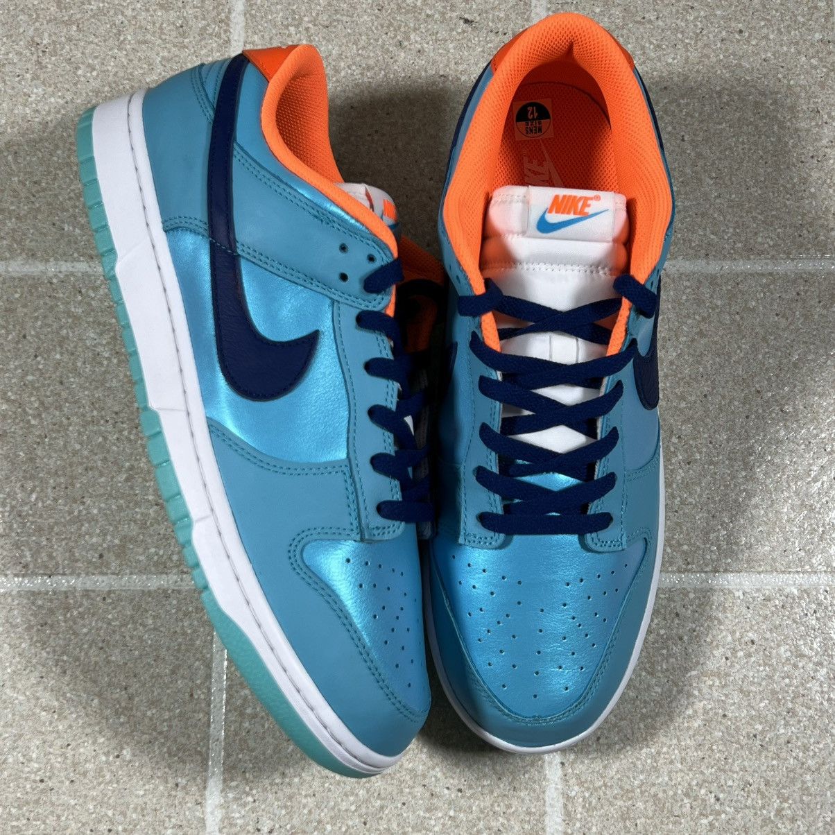 Nike Nike Dunk Low SE Baltic Blue Orange Sz 12 Basketball Shoes Size US 12 / EU 45 - 1 Thumbnail