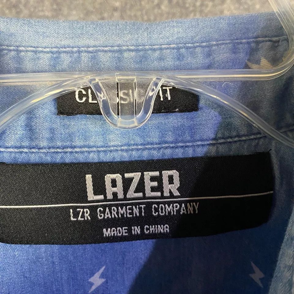 Other Lazer Button Up Shirt Men's Small Classic Fit Long Sleeve S Size US S / EU 44-46 / 1 - 3 Thumbnail