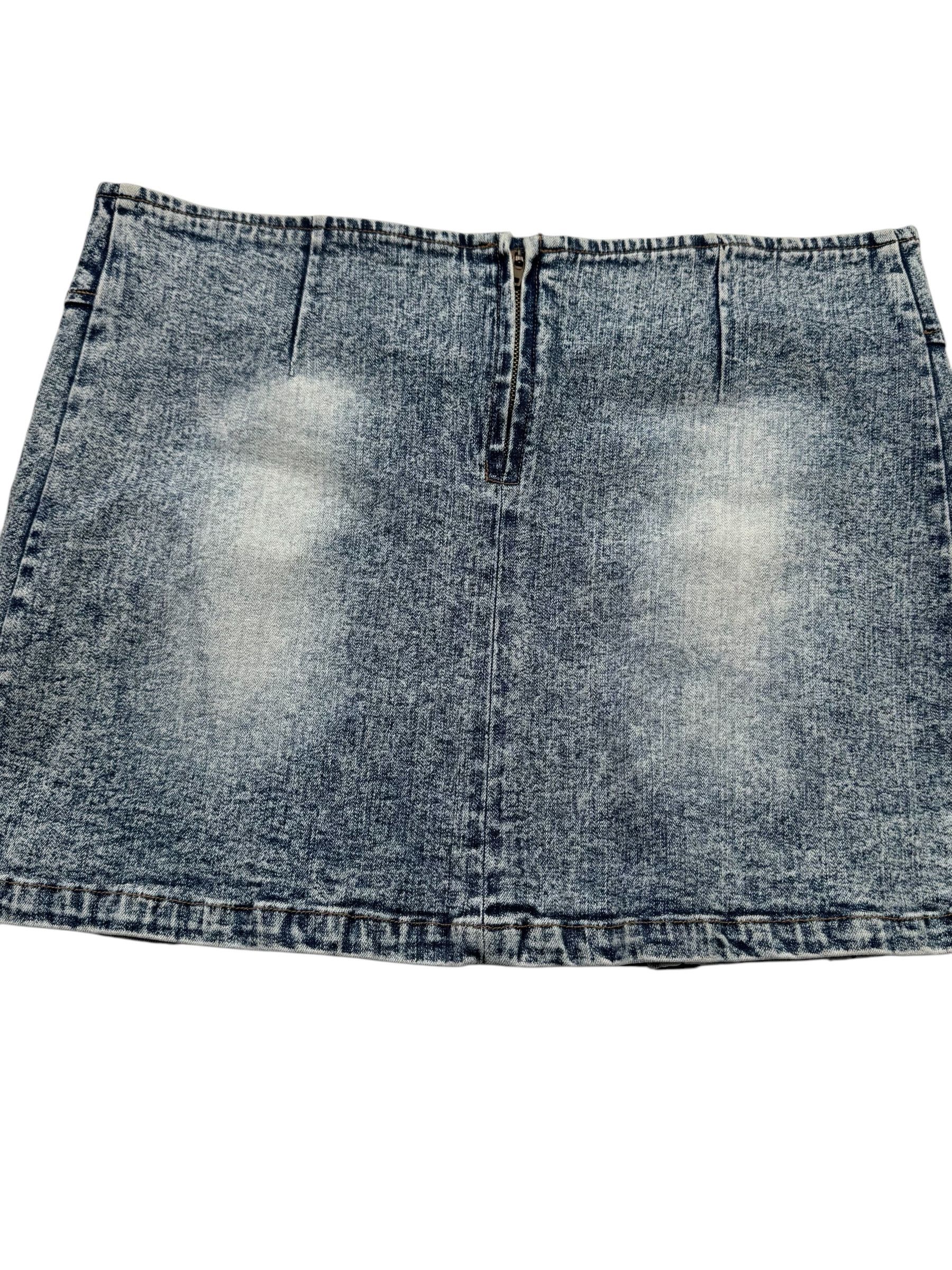 Japanese Brand Vintage Faded Mini Skirt W168(V9) Size 28" / US 6 / IT 42 - 4 Thumbnail