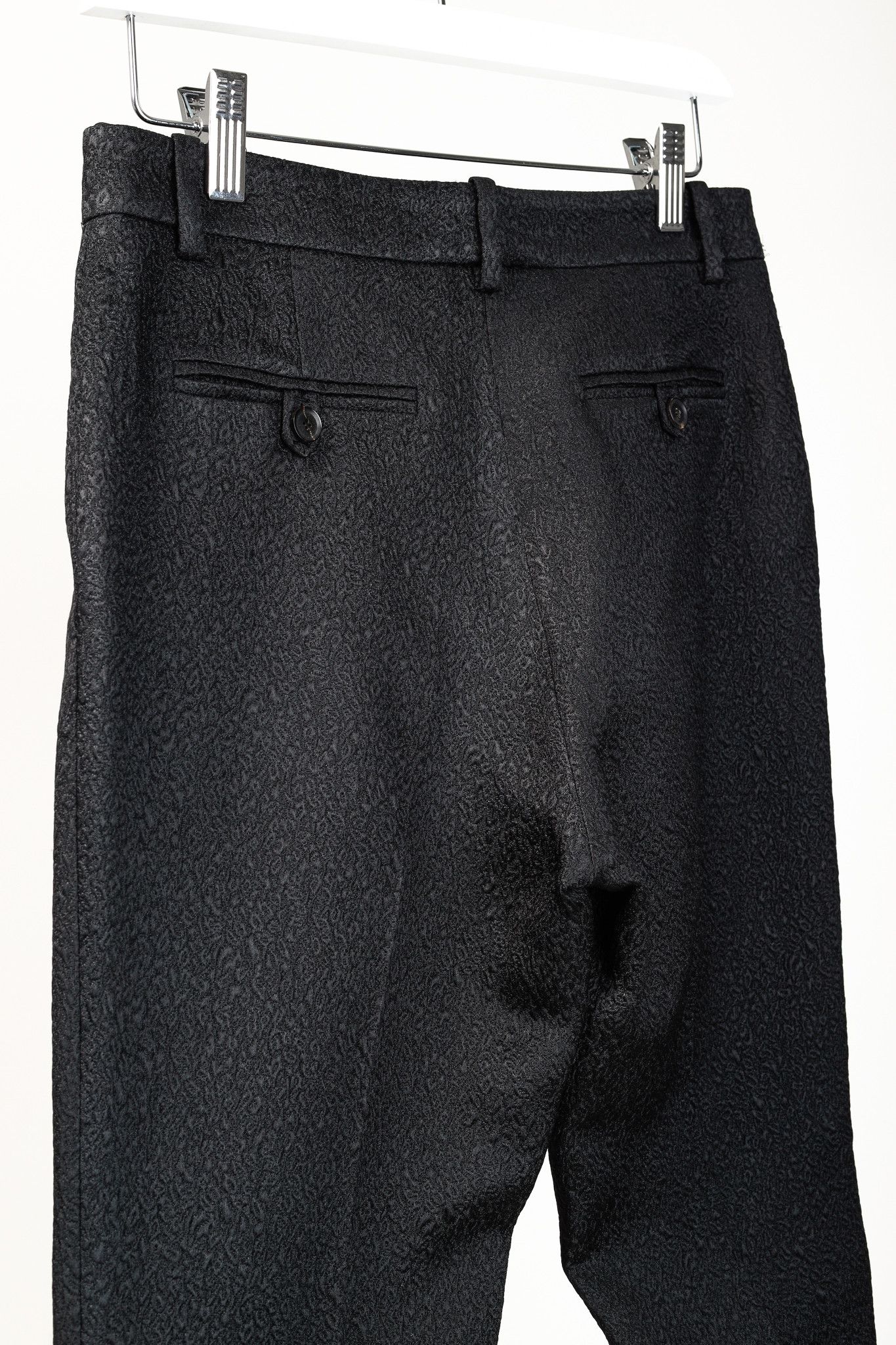 Gucci Gucci PF/13 Black Textured-Jacquard Tapered Trousers Size 26" / US 2 / IT 38 - 7 Thumbnail