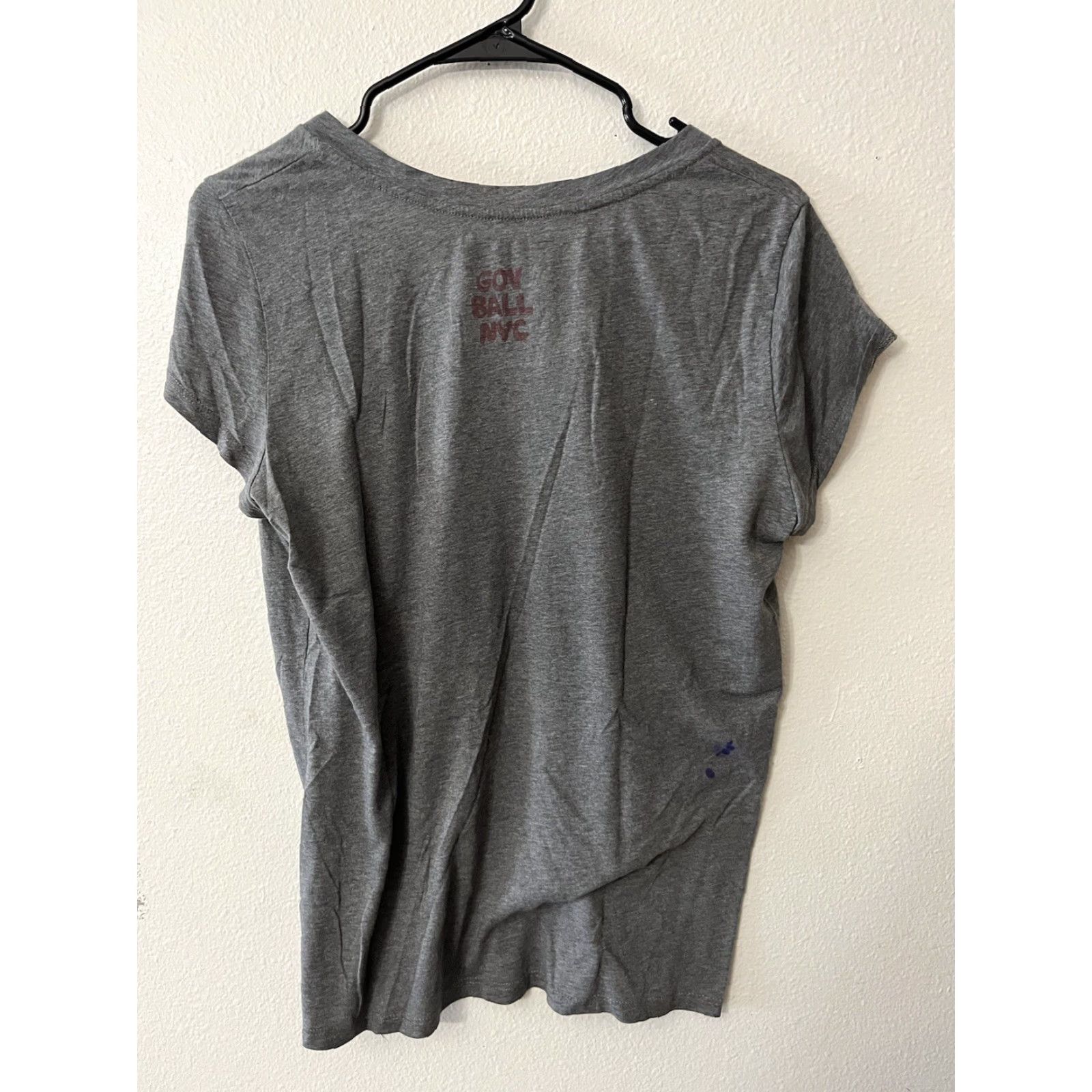 Gap GAP Women's V-Neck T-Shirt Gray Size Large NYC Ball Size L / US 10 / IT 46 - 3 Thumbnail