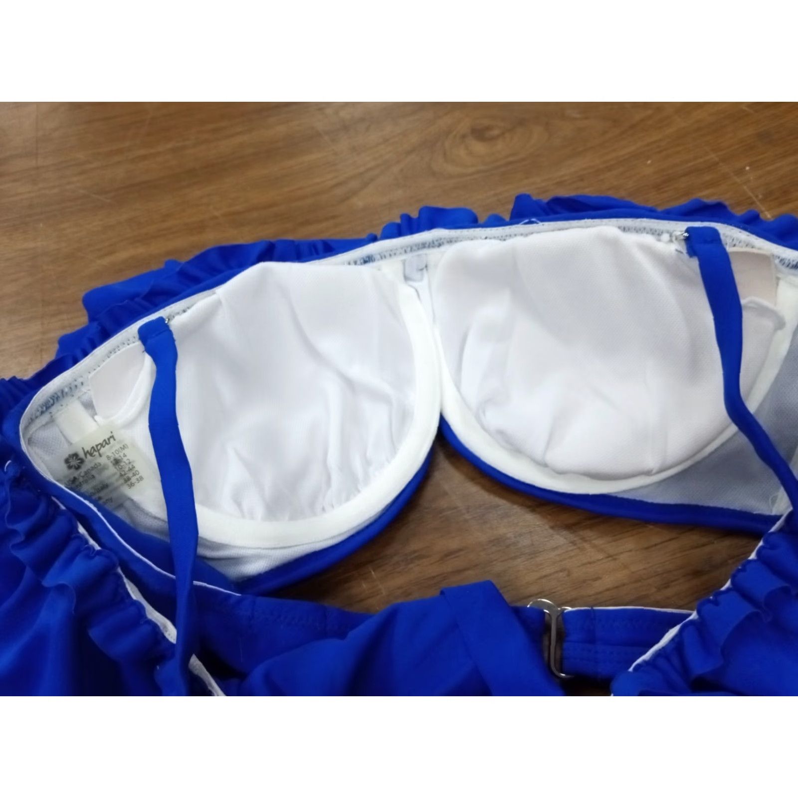 Vintage hapari swimwear Bikini Top Blue 8-10 M new with tags Bikini Top Womens M Blue Hapari Swimwear Top 8-10 M New with Tags Size M / US 6-8 / IT 42-44 - 6 Thumbnail
