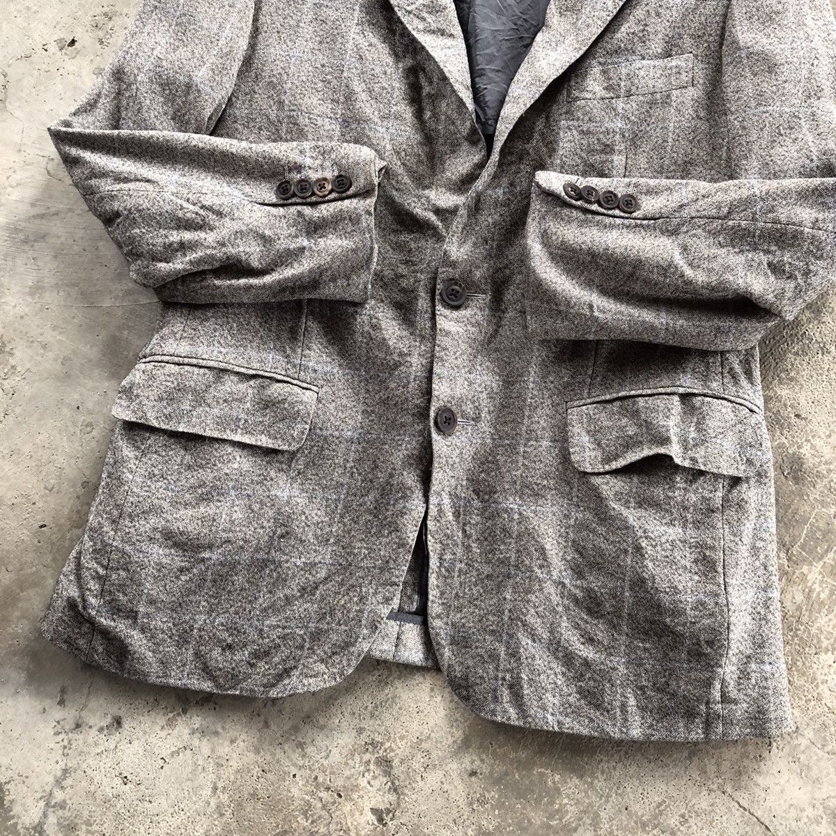 Burberry BURBERRY Plaid Blazer Coat Size 40R - 5 Thumbnail