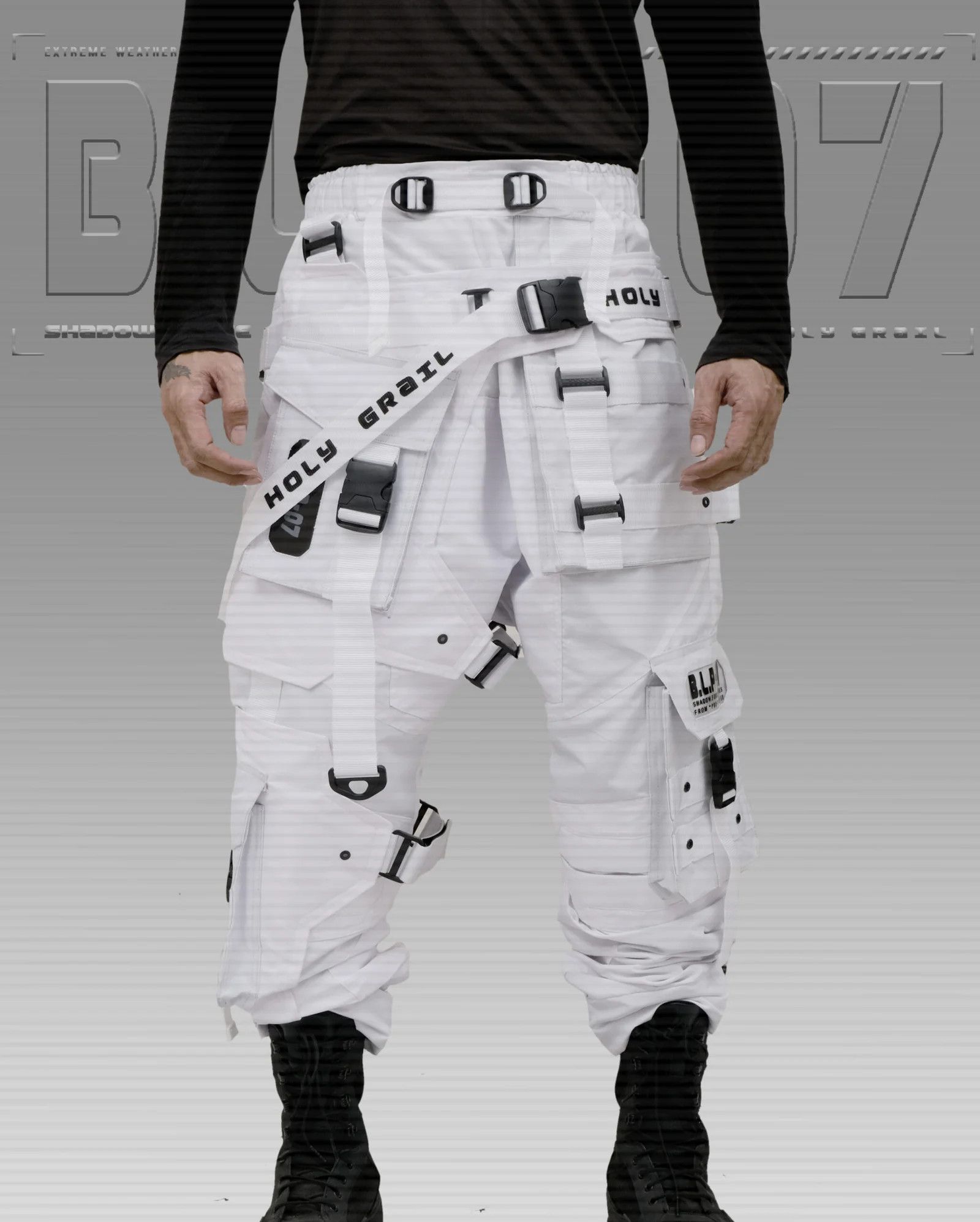 Hi Tec H-G PRO-TECH-TOR "SHADOW FORCE" TECHWEAR CYBERPUNK HOLYGRAIL Size US 34 / EU 50 - 2 Thumbnail