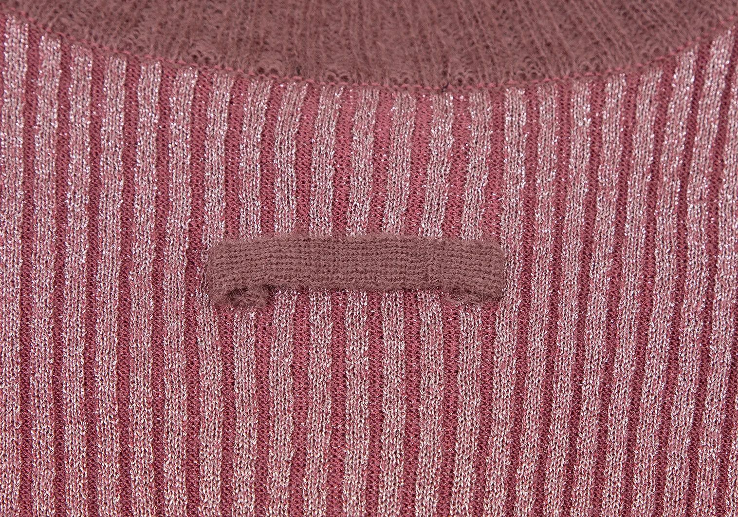 Jean Paul Gaultier Glitter Ribbed Knit in Pink, Size 48 Size US M / EU 48-50 / 2 - 8 Thumbnail
