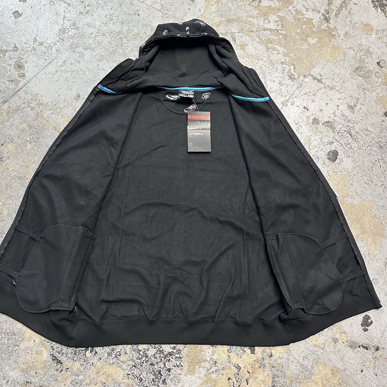Ecko Unltd. × JNCO × Southpole NWT Vintage Y2K Southpole Black Shoes Zip Up Hoodie Size US XXL / EU 58 / 5 - 2 Thumbnail