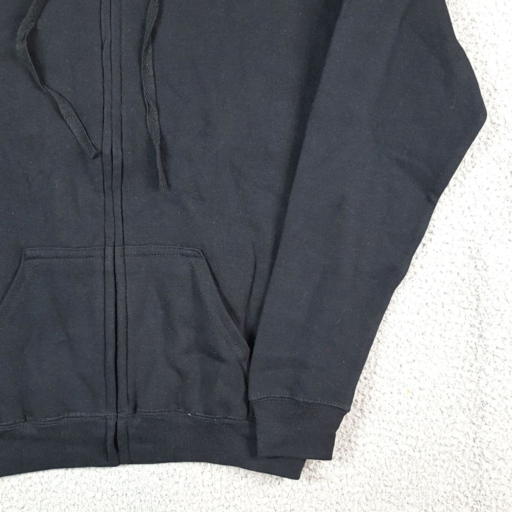 Vintage VINTAGE Black Full Zip Hooded Sweatshirt XL Hooded Men's Normcore Hoodie Crewneck Sweatshirt Size US XL / EU 56 / 4 - 3 Thumbnail