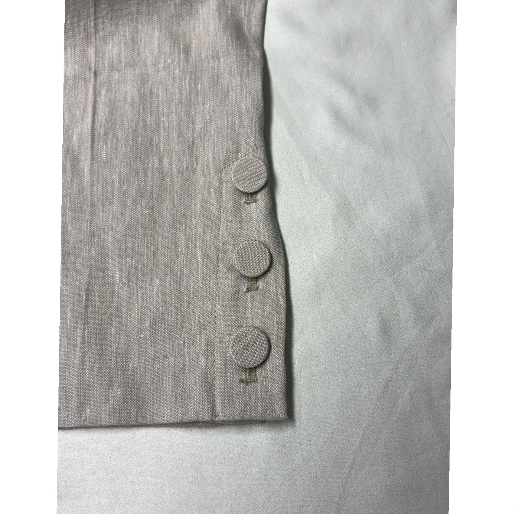 J. Jill NWT J. Jill Linen Stretch Pants Macadam Beige Side Zip Button Ankle Large Size 36" / US 14 / IT 50 - 2 Thumbnail