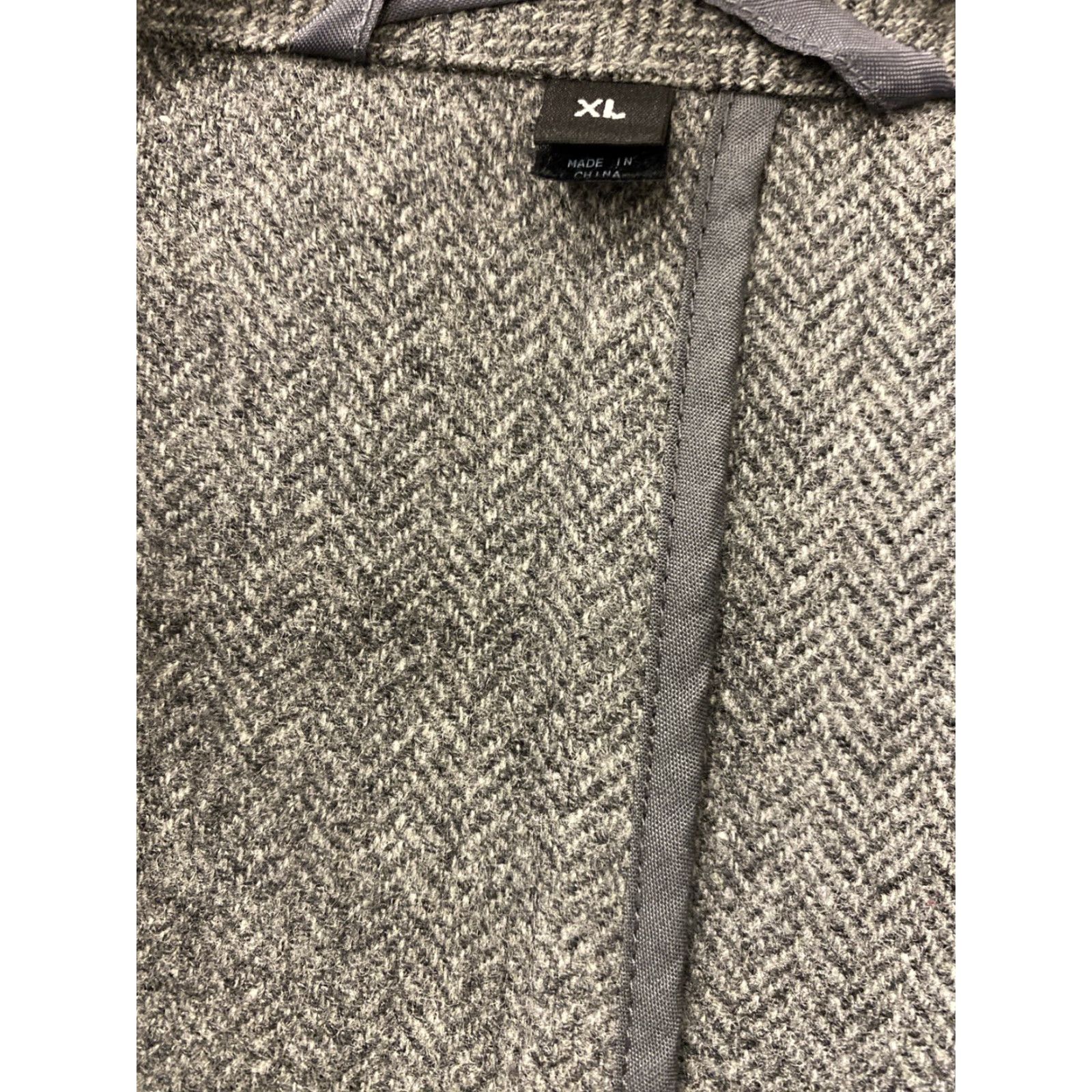 Muji MUJI Jacket Mens XL Gray Herringbone Two Button Sport Coat Light Size US XL / EU 56 / 4 - 4 Thumbnail