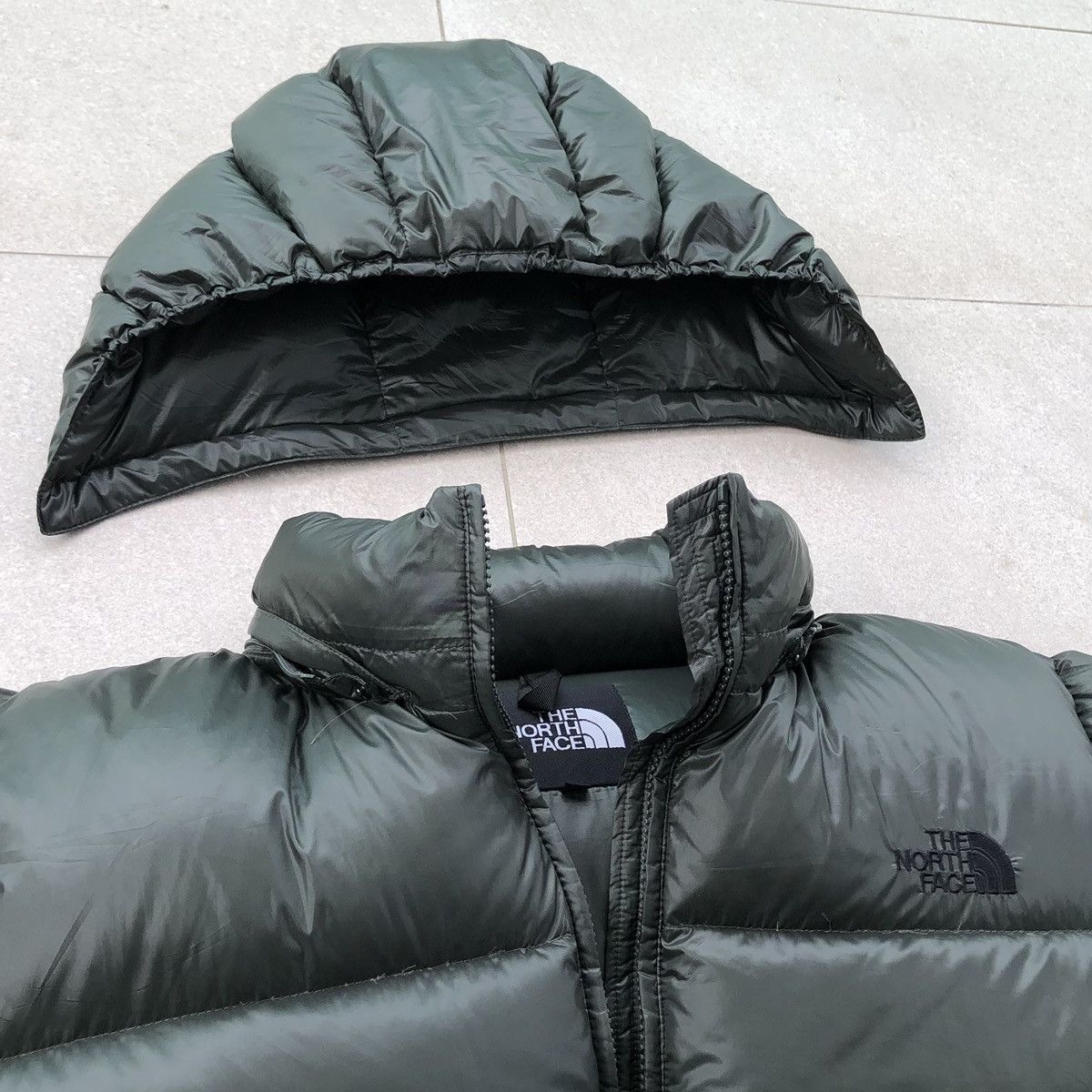 The North Face The North Face Down Jacket Full Zip Hood Green [XL] Size US XL / EU 56 / 4 - 19 Thumbnail