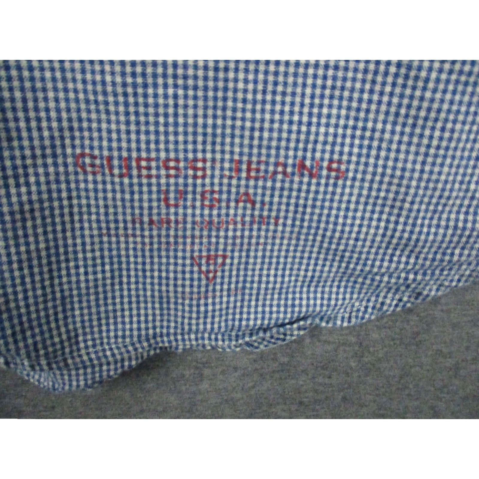 Guess VINTAGE GUESS Jeans Shirt Mens Large Blue Plaid Pearl Buttons Long Sleeve USA Size US L / EU 52-54 / 3 - 4 Thumbnail