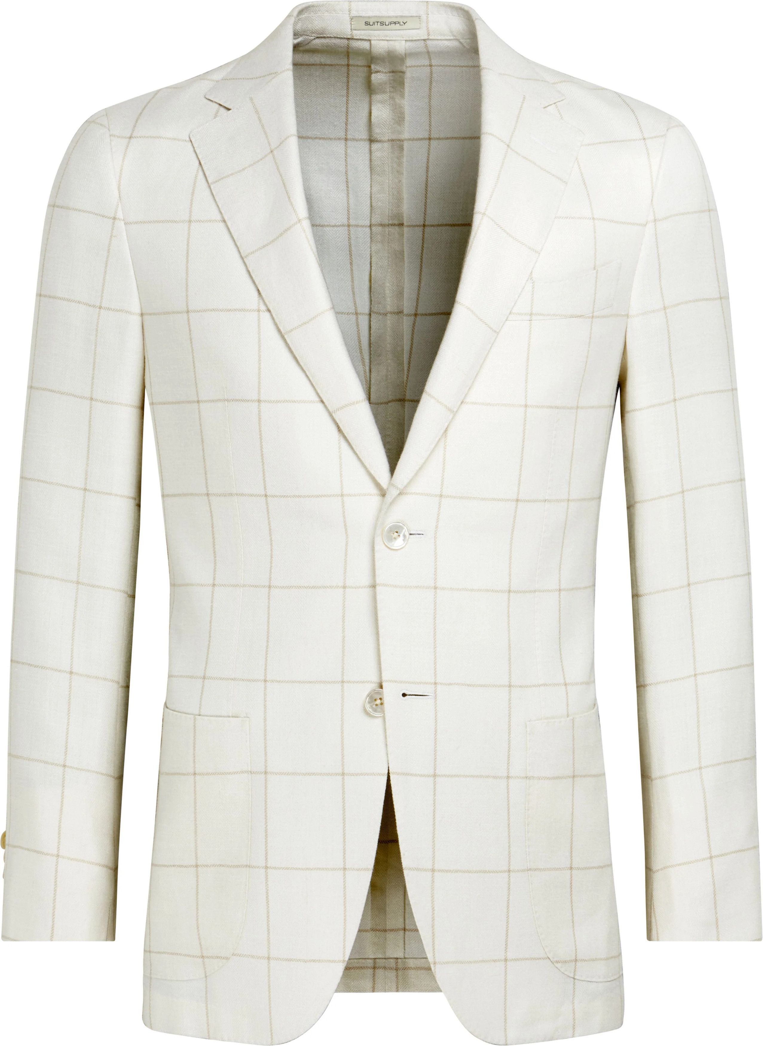 Suitsupply NWT Suitsupply cream overchecked jacket, size 38R\EU48 Size 38R - 7 Thumbnail