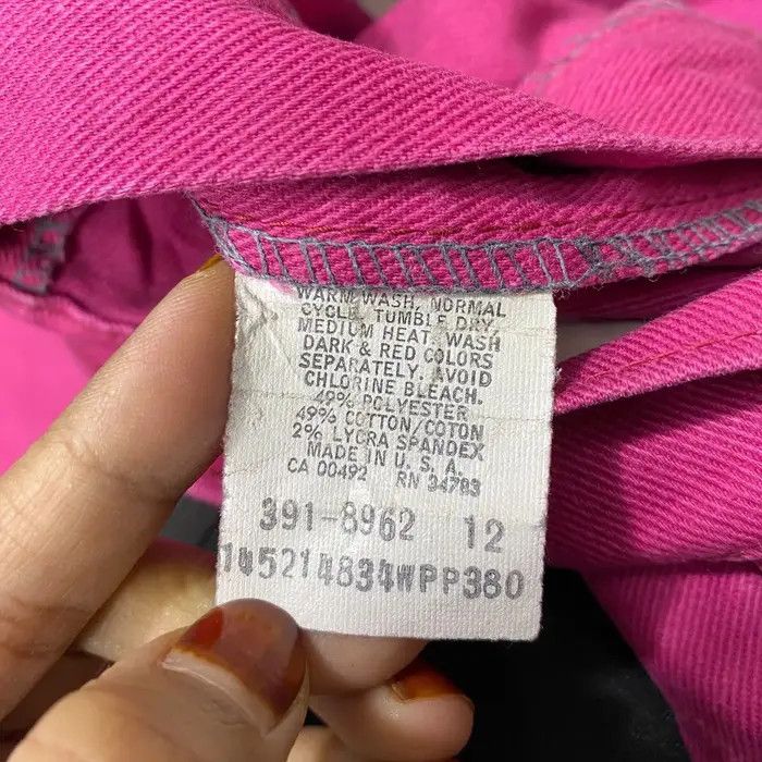 Lee Vtg LEE USA RIDERS Pink Denim Jeans Maxi Skirt Minimalist Size 28" / US 6 / IT 42 - 6 Thumbnail