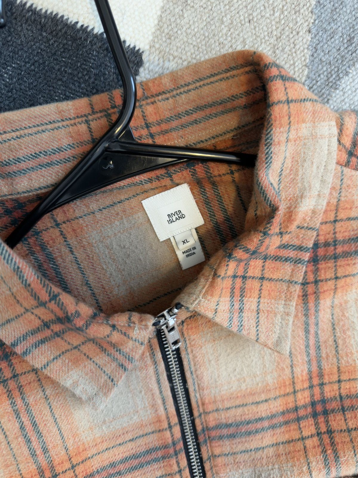 River Island Plaid zip overshirt Size US XL / EU 56 / 4 - 2 Thumbnail