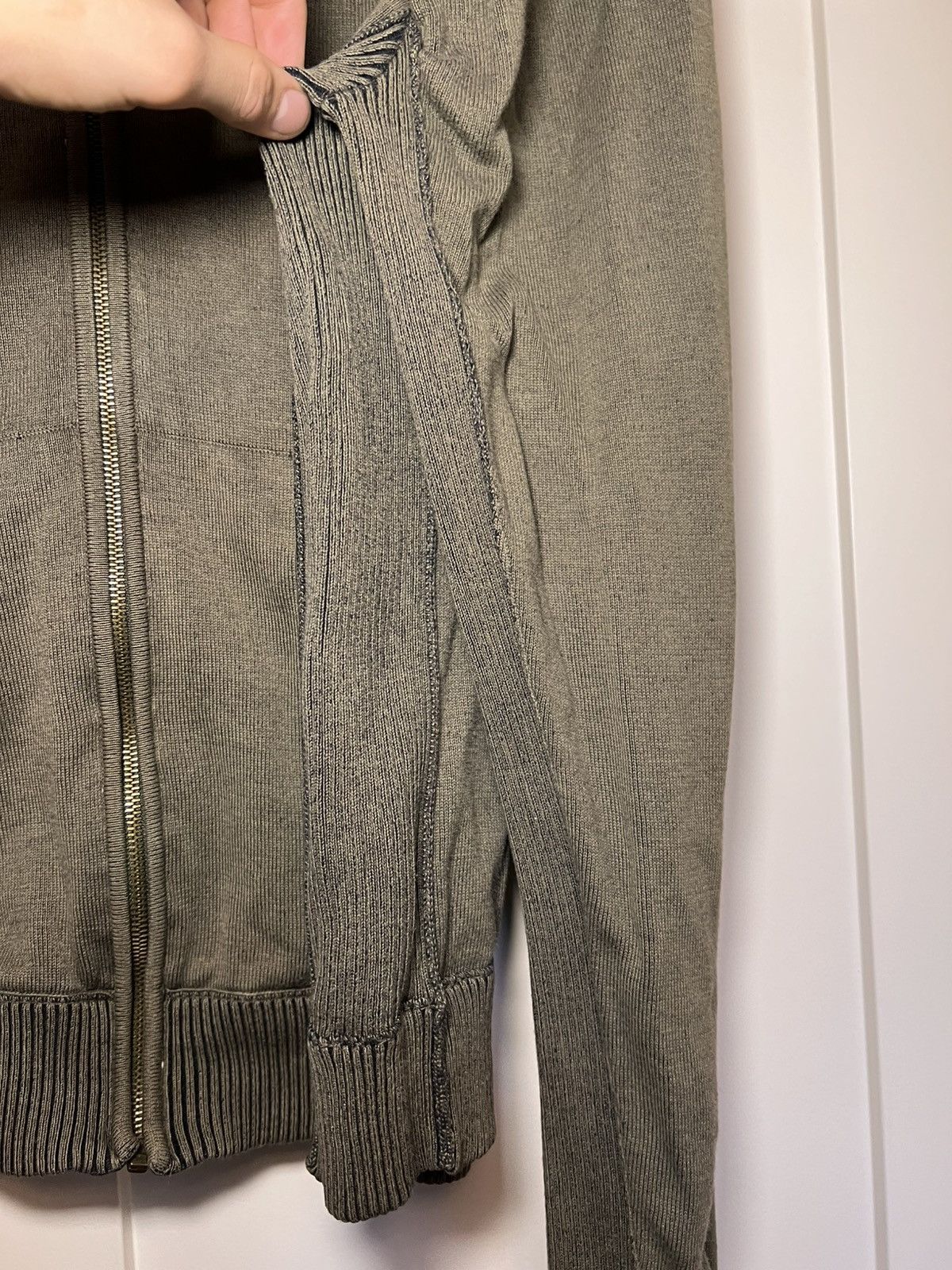 Guess Vintage Guess acid wash knit ribbed zip-up hoodie Size US XL / EU 56 / 4 - 8 Thumbnail
