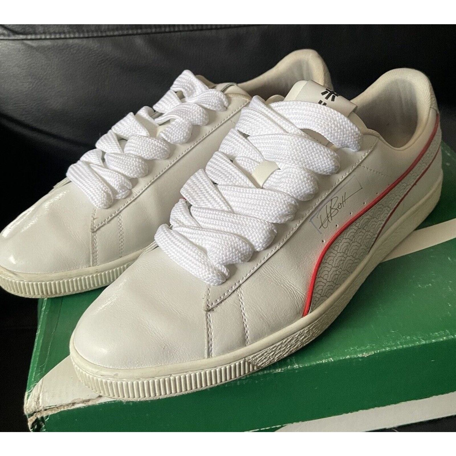 Puma Puma Usain Bolt x Basket Tokyo Men's Size 14 White 384641-01 Size US 14 / EU 47 - 4 Thumbnail