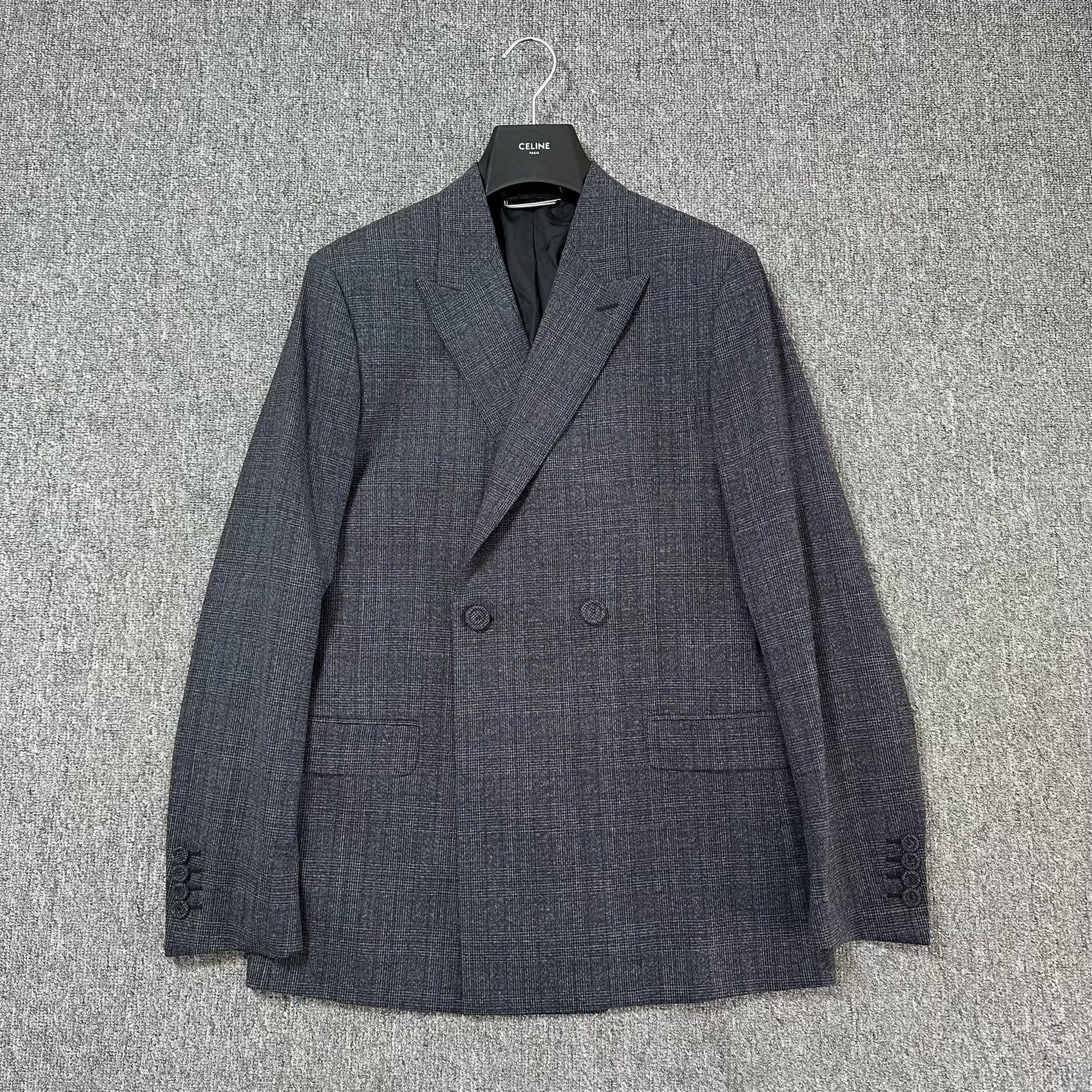 Dior Dior Man Wool Check Peak Lapel Suit Size US M / EU 48-50 / 2 - 1 Thumbnail