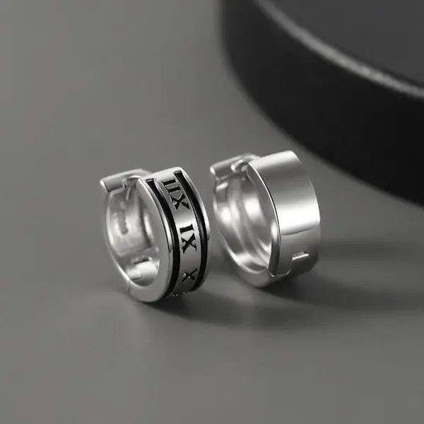 Other 925 Silver Plated Silver Hoop Earrings for Men Women Size ONE SIZE - 1 Thumbnail