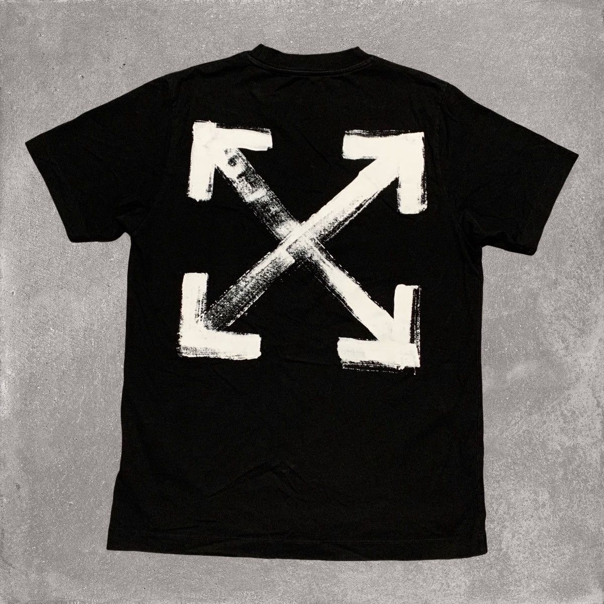 Off White Small Paint Arrows Black Tee Virgil Abloh