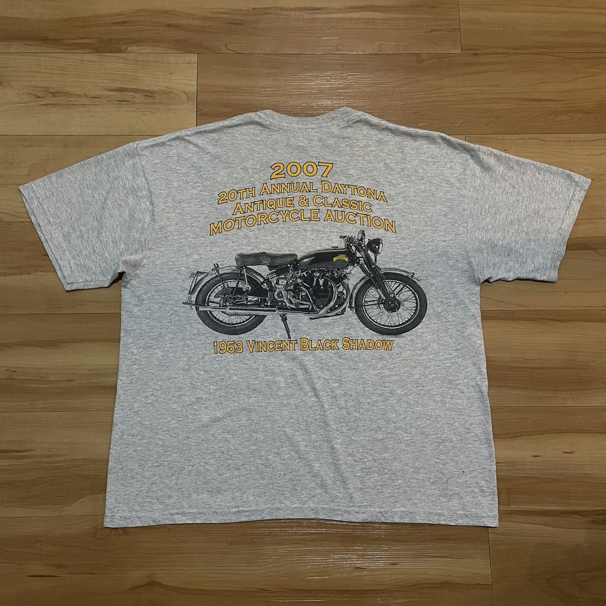 Vintage 1953 Vincent black shadow motorcycle t shirt Size US L / EU 52-54 / 3 - 1 Thumbnail