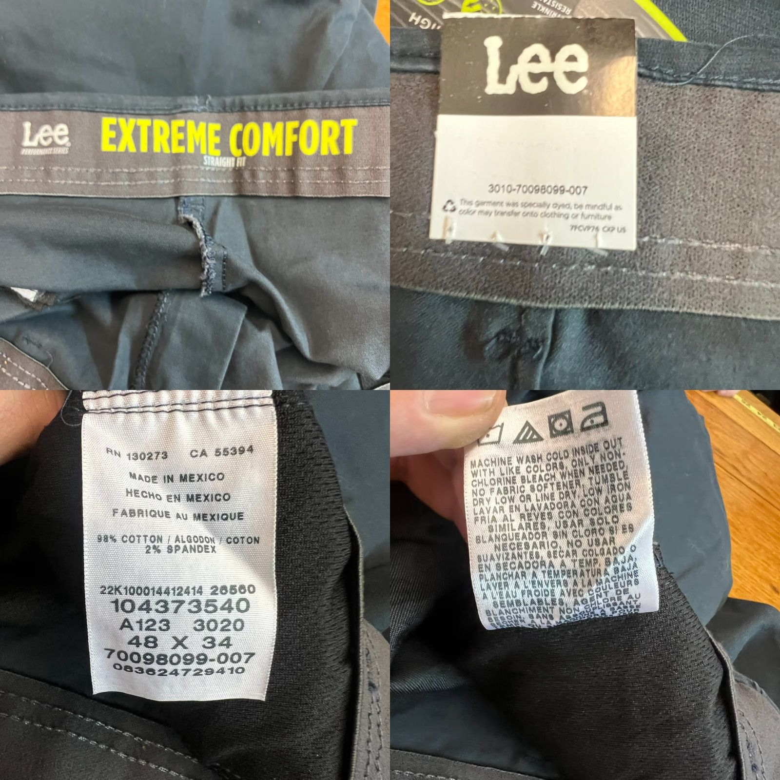 Lee Lee Extreme Comfort Straight Pants Mens Size 48x34 Blue Relaxed Fit Casual Workwear Size US 32 / EU 48 - 8 Thumbnail