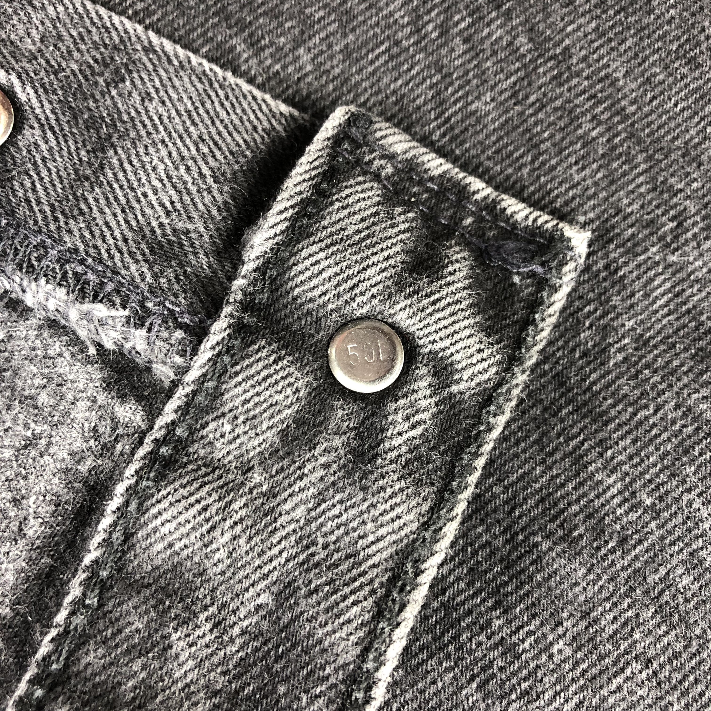 Levi's 90s Vintage Faded Black Levis 501 Jeans-JM2393 Size US 35 - 10 Thumbnail