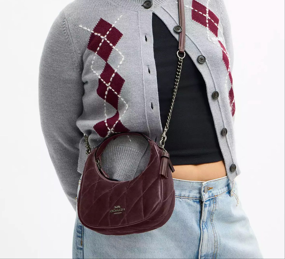 Coach Carmen Mini Crossbody Bag In Organic Cotton With Quilting Size ONE SIZE - 7 Thumbnail
