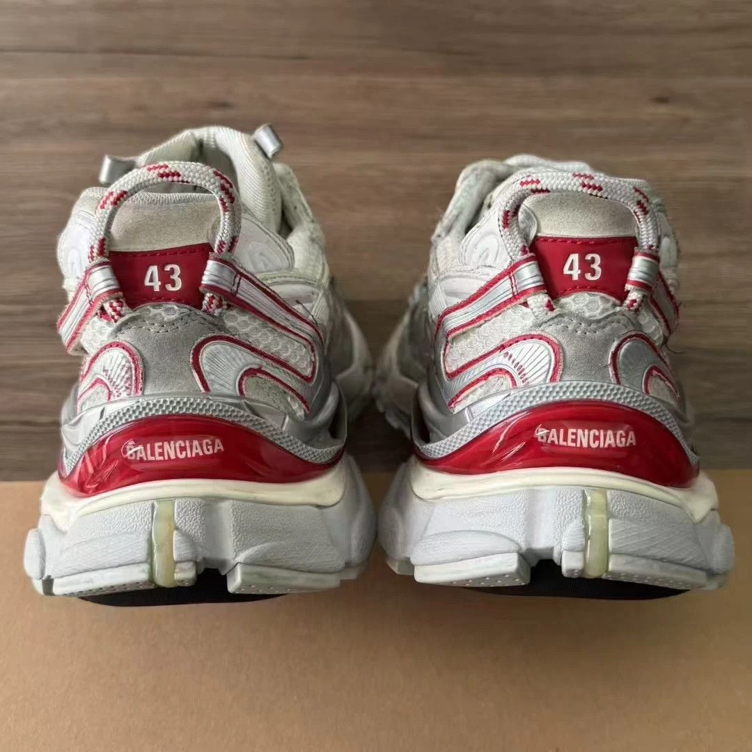 Balenciaga Balenciaga Runner 2.0 Silver/White/Red 43 Size US 10 / EU 43 - 4 Thumbnail