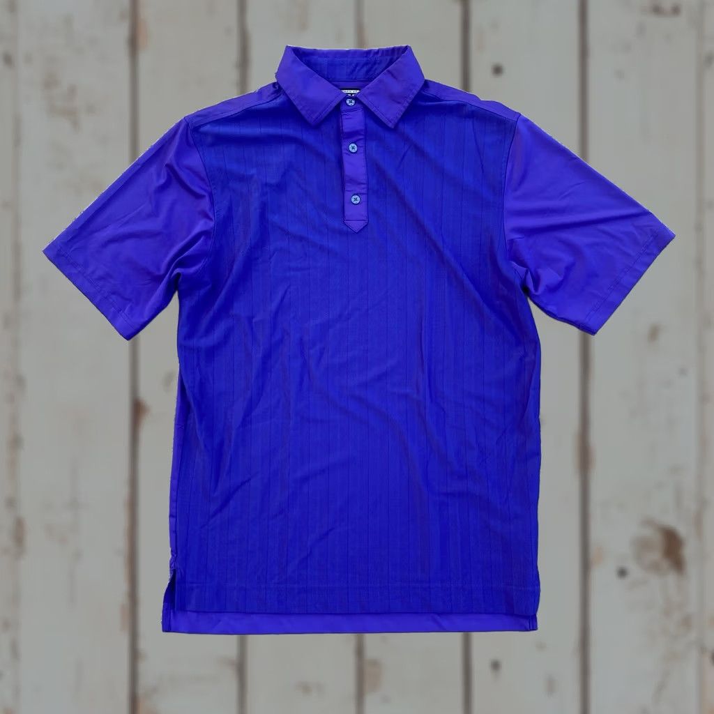 Footjoy FootJoy FJ Shirt Men's Medium Purple Athletic Fit Golf Performance No logo Shirt Polo Short Sleeve Athletic Men Purple 90s Fashion Size US M / EU 48-50 / 2 - 1 Thumbnail