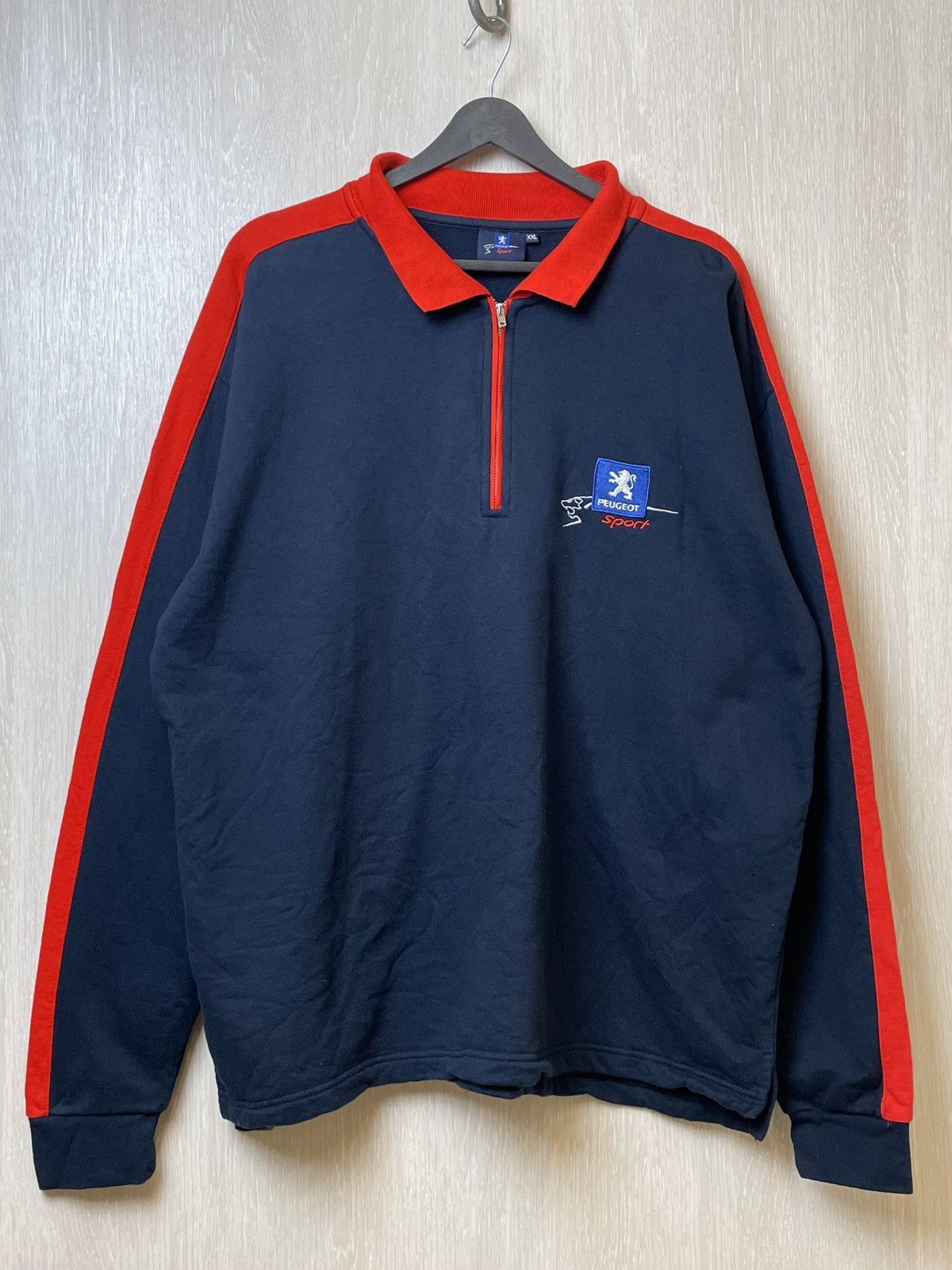 NASCAR × Vintage Peugeot Sport Racing 1/4 Zip Sweater Size US XXL / EU 58 / 5 - 1 Thumbnail