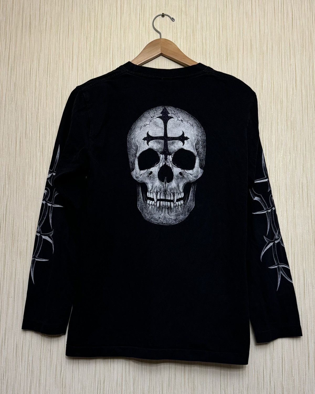 Band Tees × Vintage Vintage Y2K rock eagle tribal skull cross long sleeve tee Size US M / EU 48-50 / 2 - 2 Thumbnail