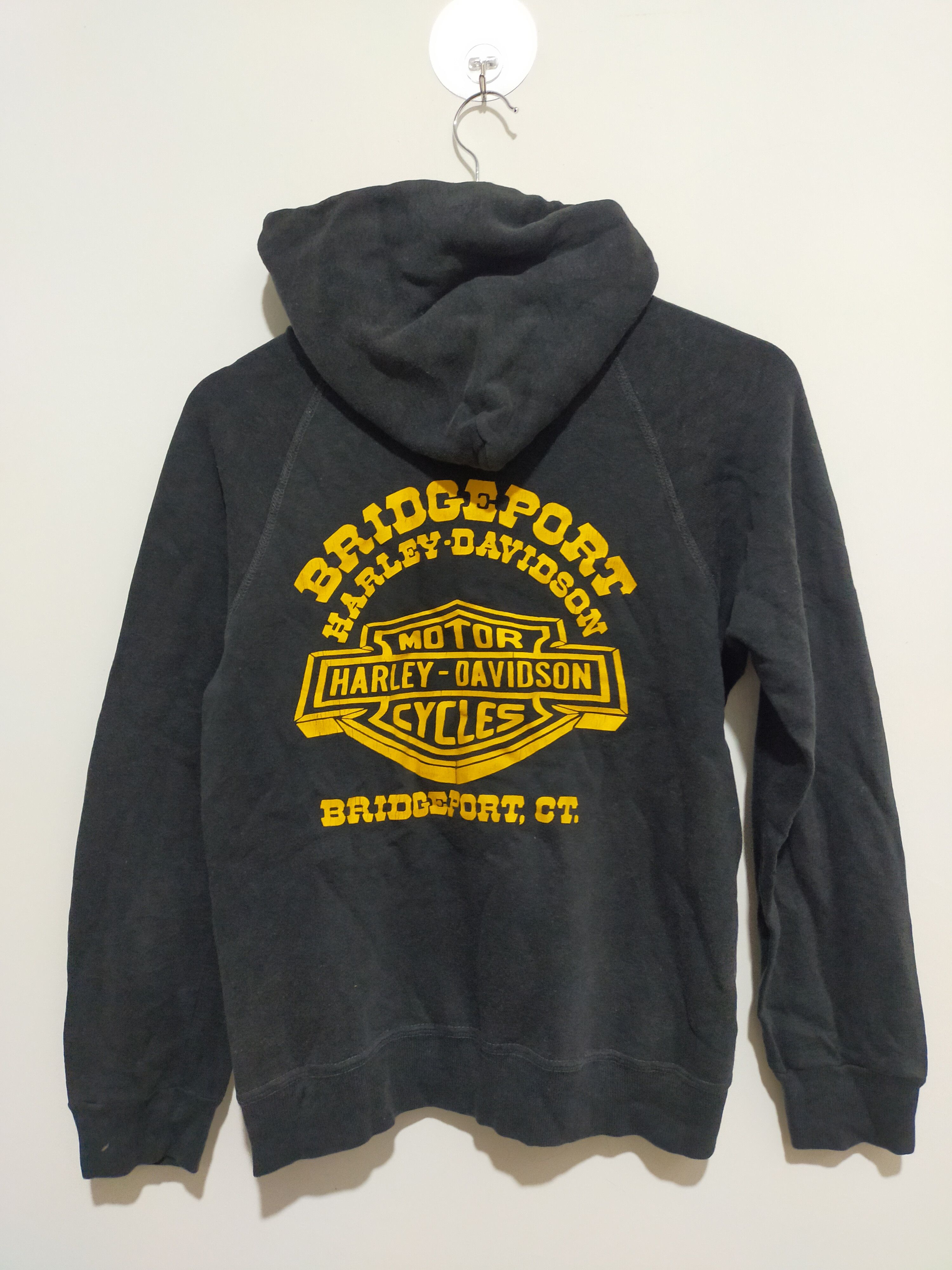 Harley Davidson × Vintage VINTAGE 1985 3D EMBLEM BRIDGEPORT HARLEY DAVIDSON HOODIE Size S / US 4 / IT 40 - 2 Thumbnail