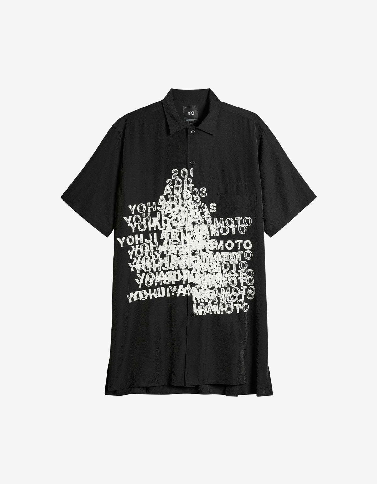 Y-3 Y-3 Black Placed Graphic Short Sleeve Shirt Size US S / EU 44-46 / 1 - 1 Thumbnail