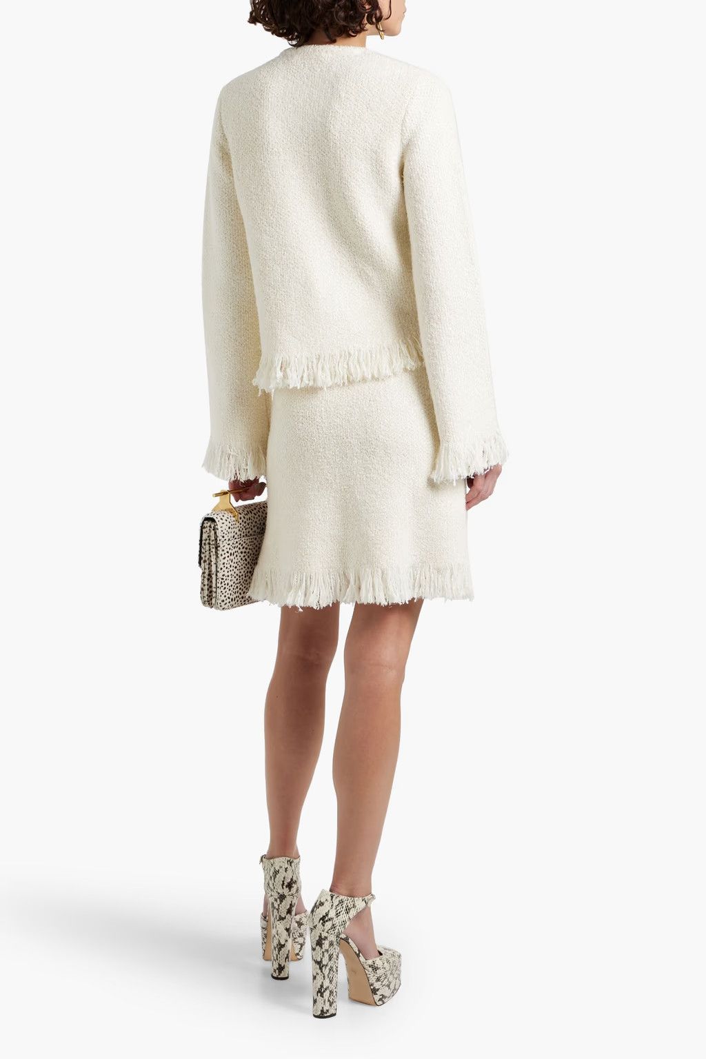 Chloe o1y0825 Cardigan in Ivory Size M / US 6-8 / IT 42-44 - 3 Thumbnail